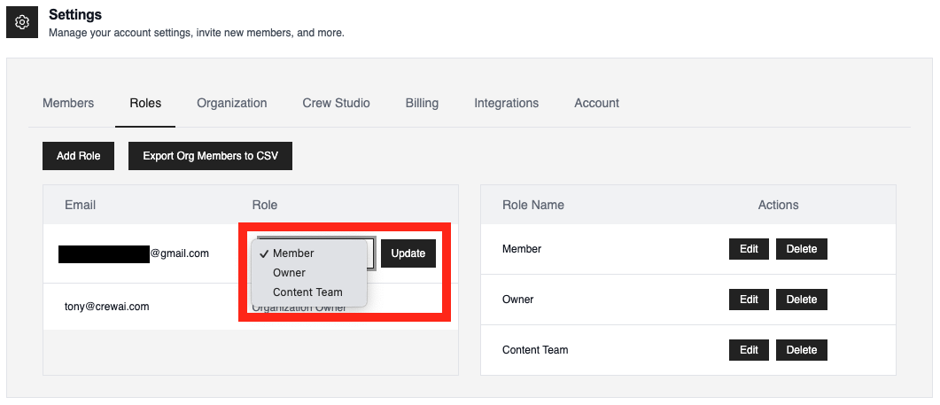 Add Role to Member
